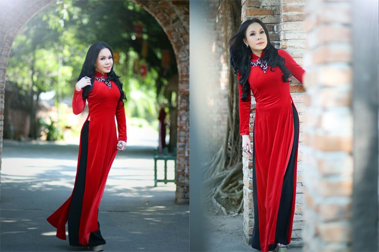 Danh hai Viet Huong dien ao dai tinh tu cung trai tre-Hinh-9